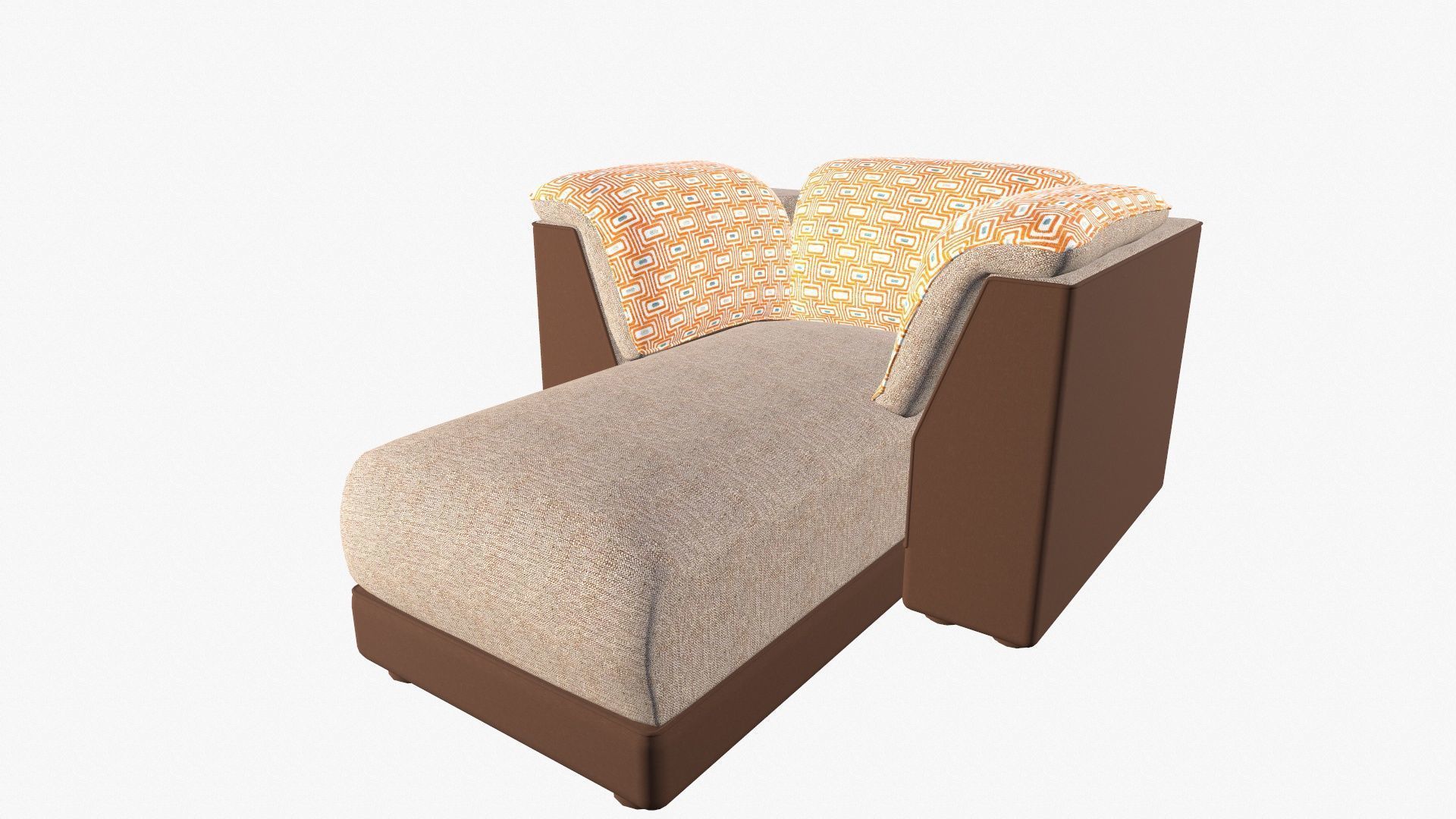 Chaise Lounge Low-poly 3D model_4