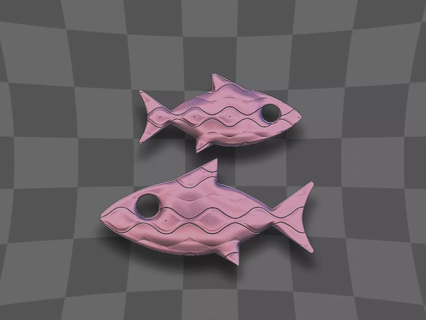 Two fish 3D print model