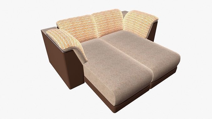 Chaise Lounge Plus Lounge Low-poly 3D model