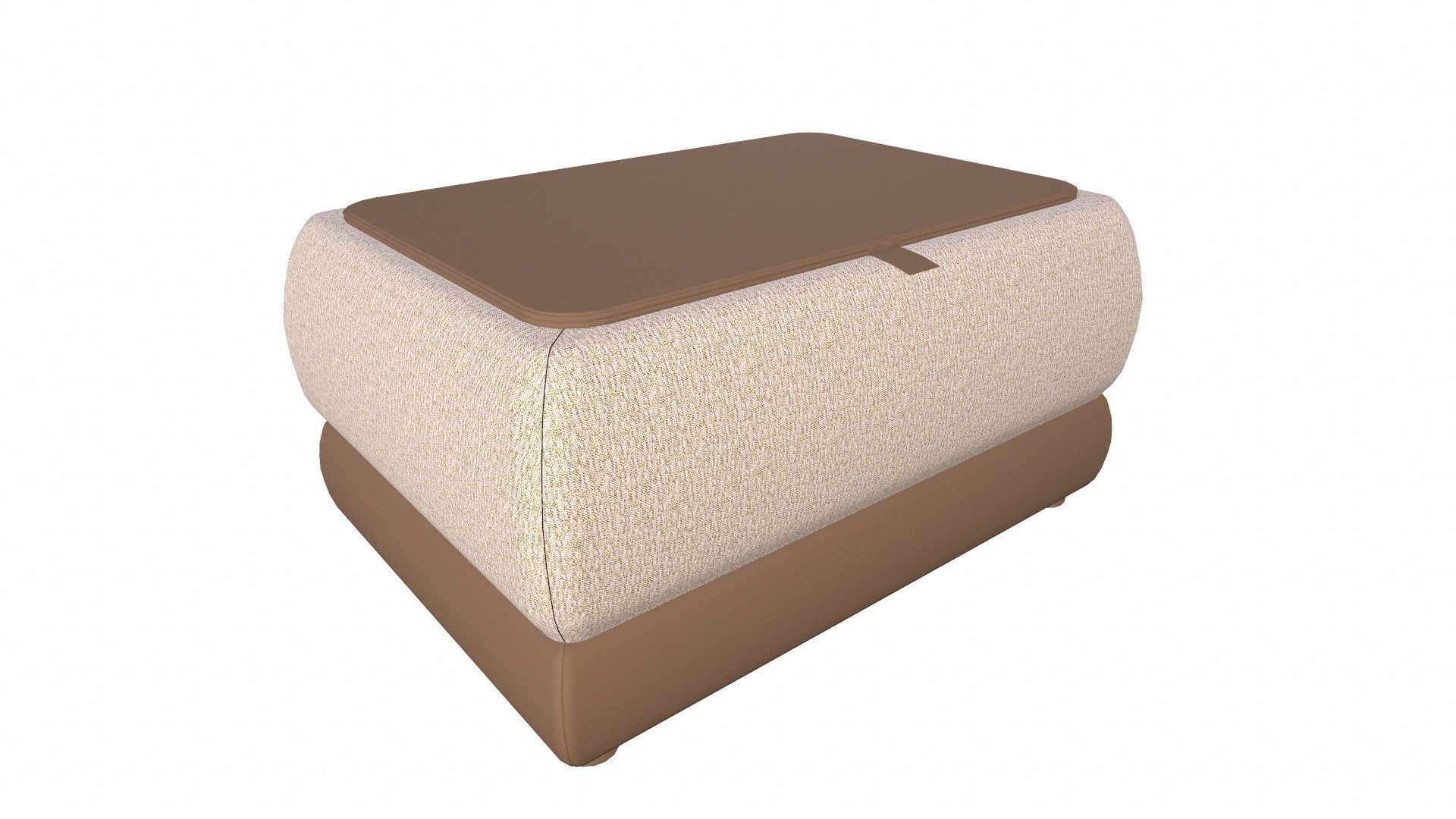 Ottoman Low-poly 3D model_7