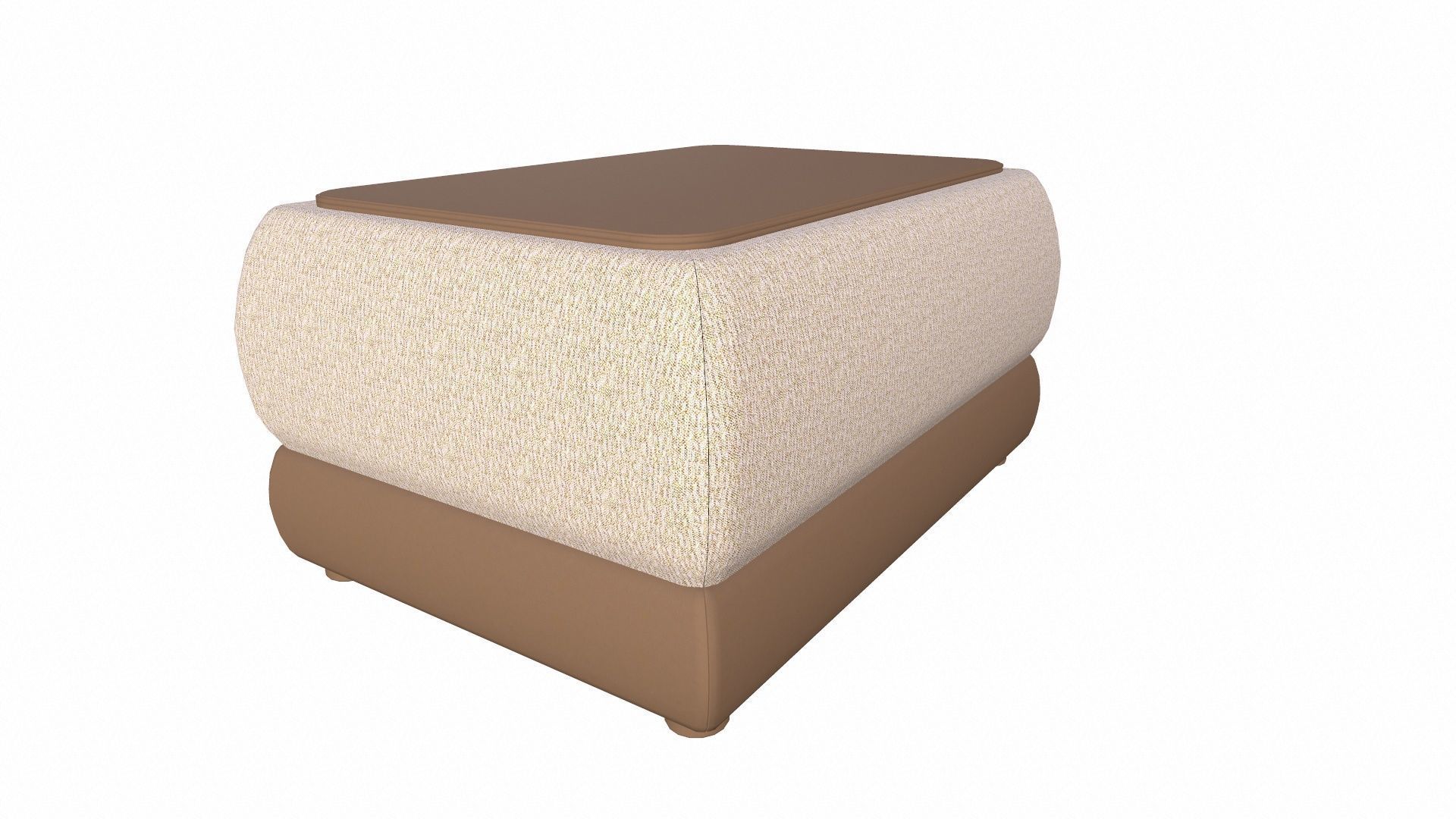 Ottoman Low-poly 3D model_8