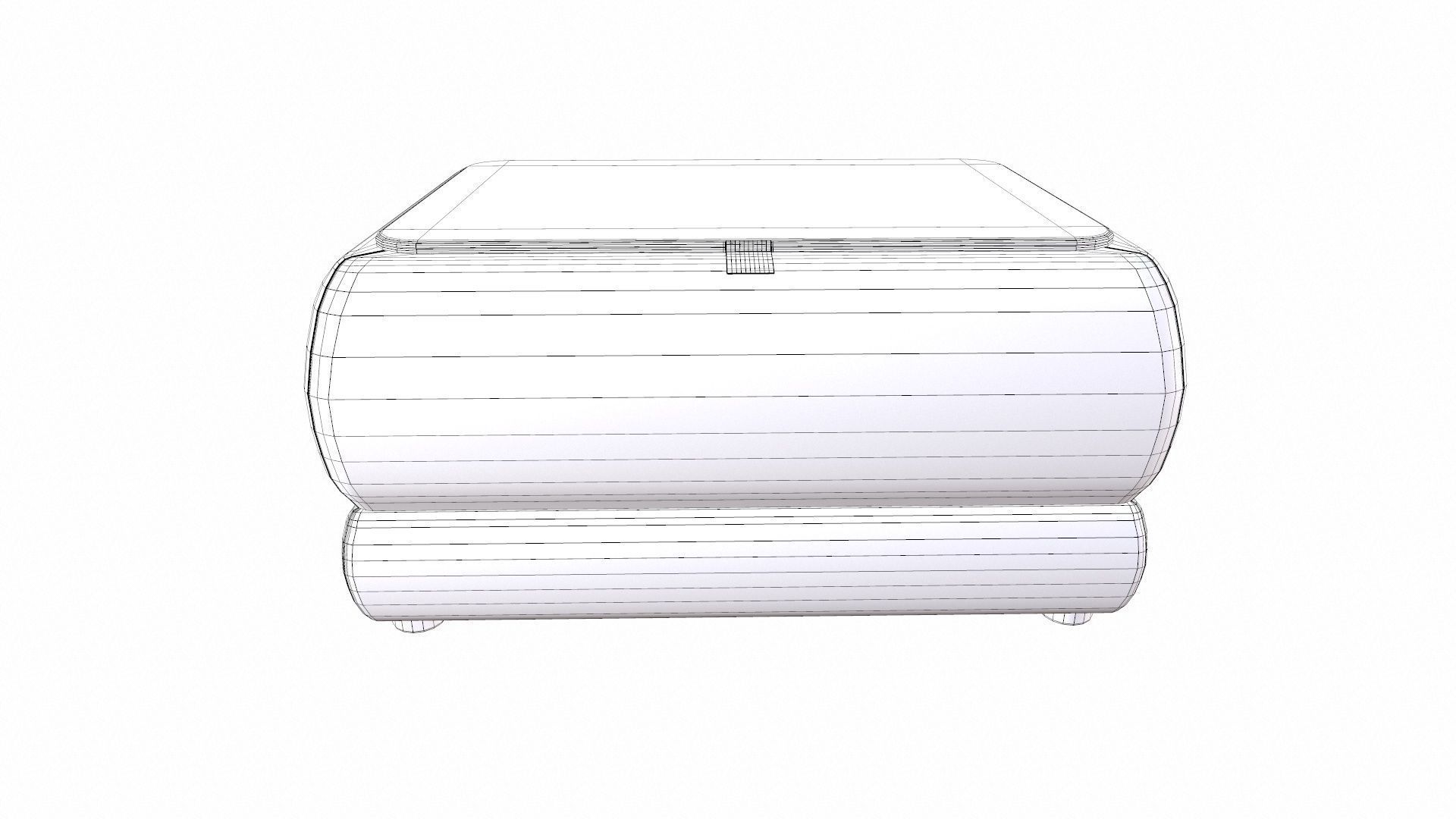 Ottoman Low-poly 3D model_11