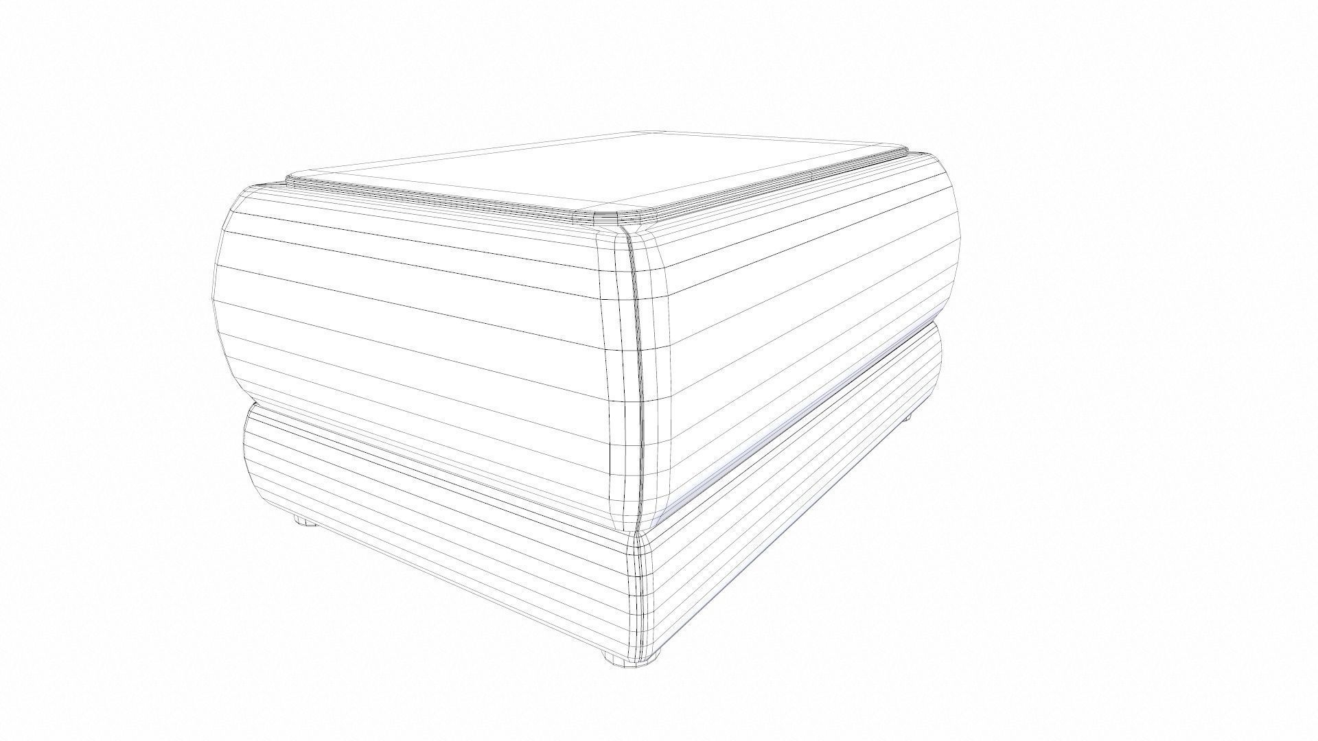 Ottoman Low-poly 3D model_9