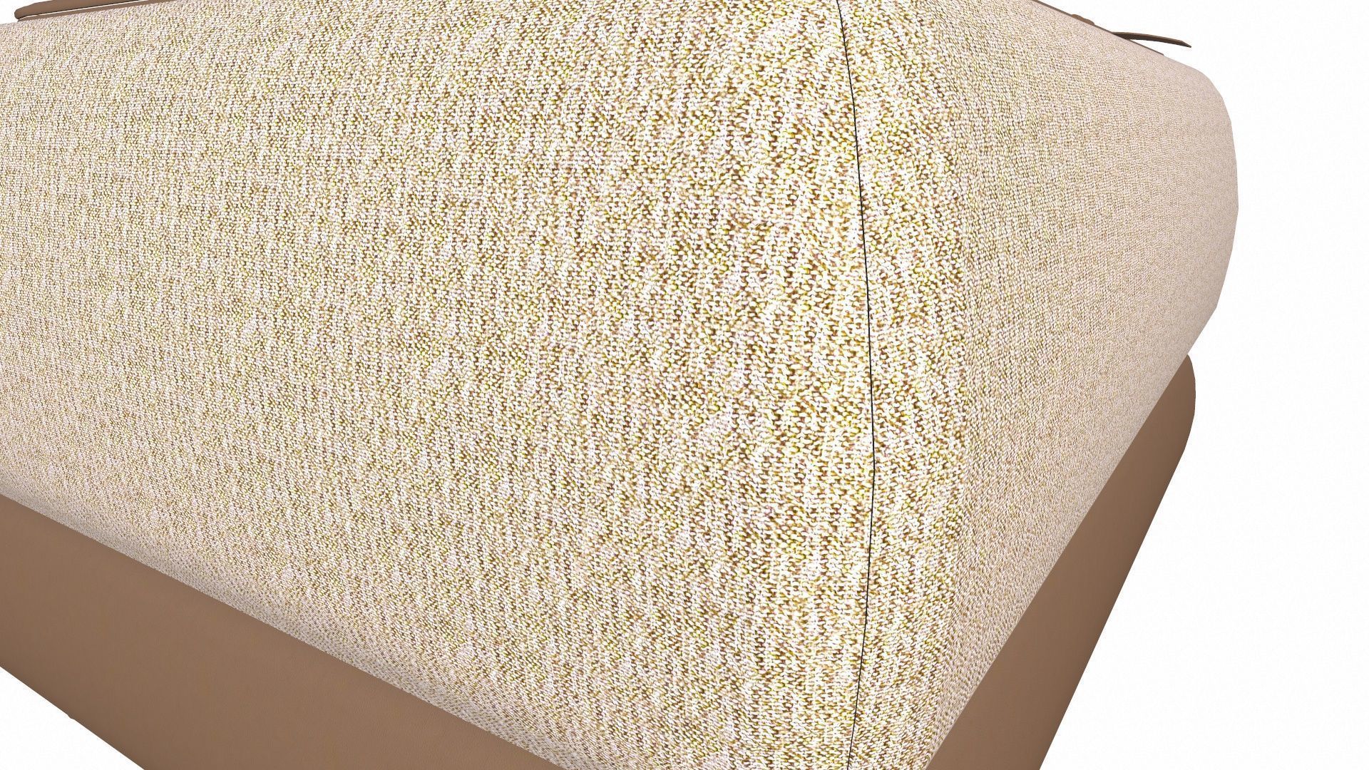 Ottoman Low-poly 3D model_3