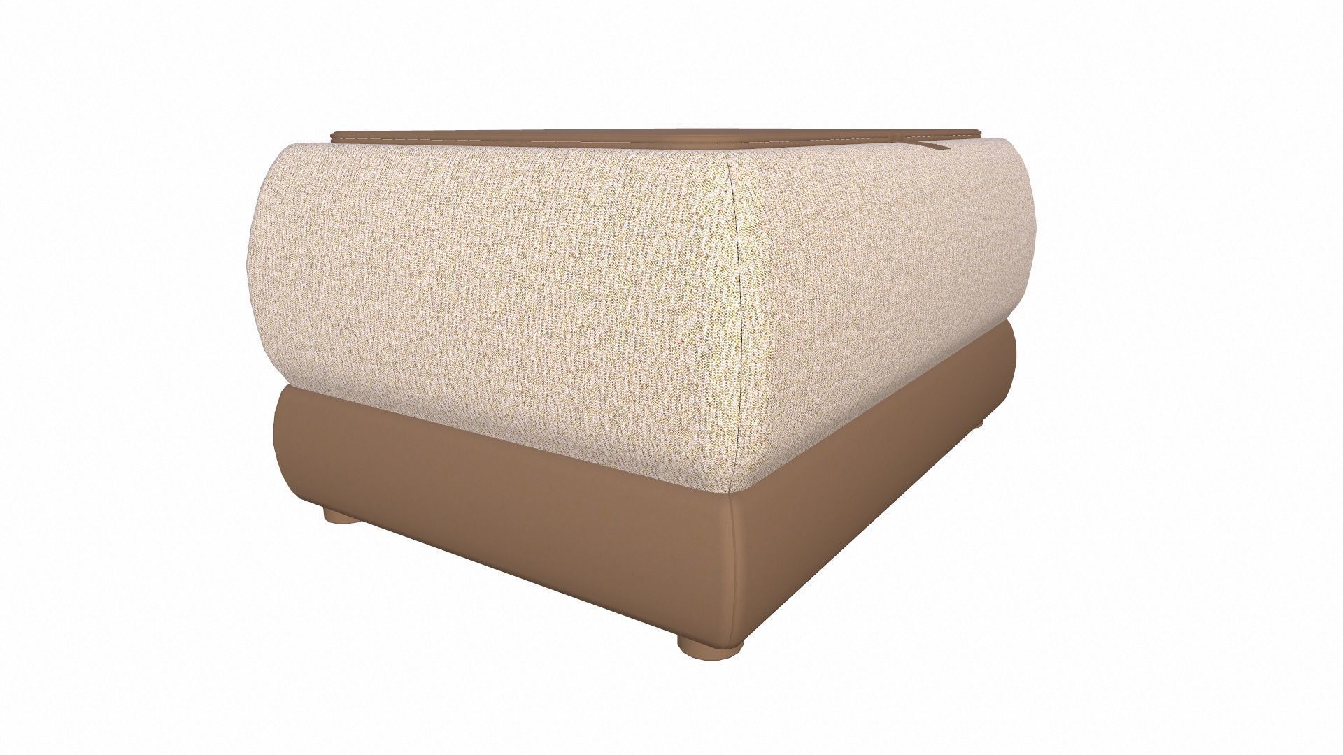 Ottoman Low-poly 3D model_2