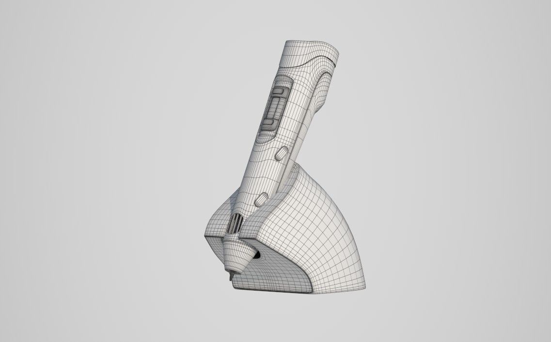 3D doodler pen and stand Low-poly 3D model_9