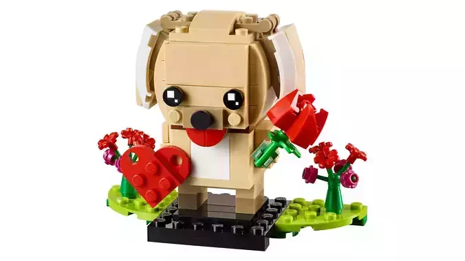 TwindBricks3D - 40349 Valentine Puppy