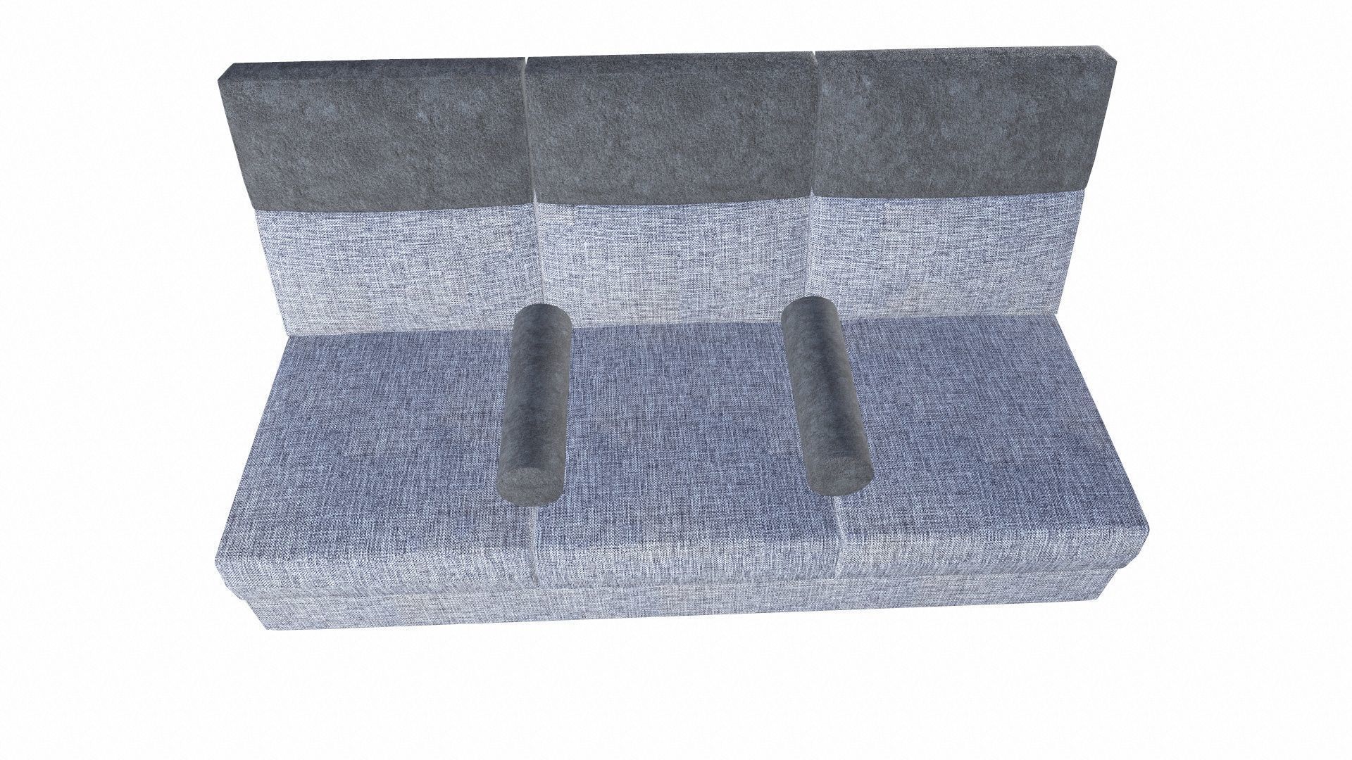 THREE SEATER MODULAR SOFA Low-poly 3D model_9