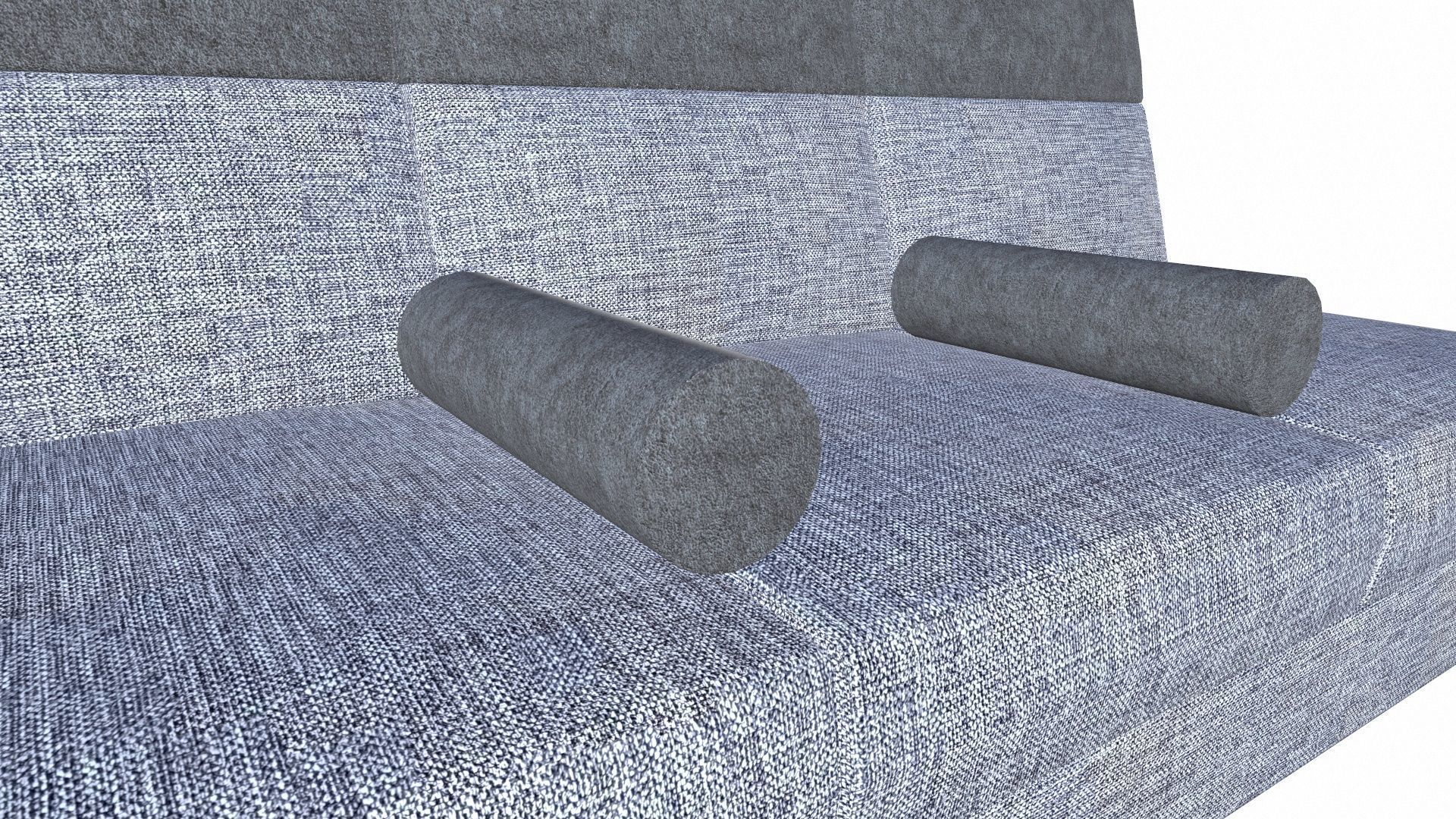 THREE SEATER MODULAR SOFA Low-poly 3D model_7