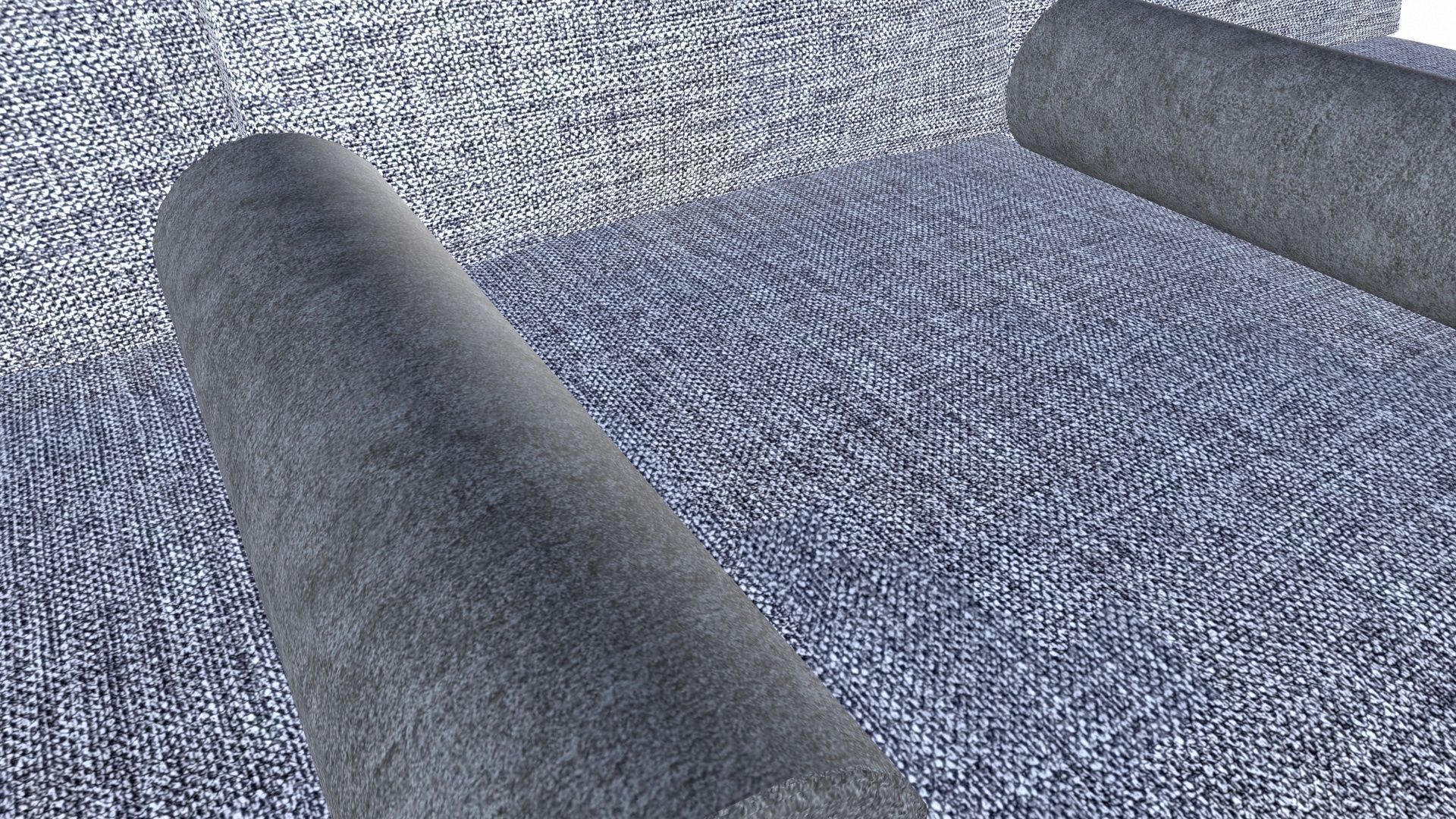 THREE SEATER MODULAR SOFA Low-poly 3D model_8