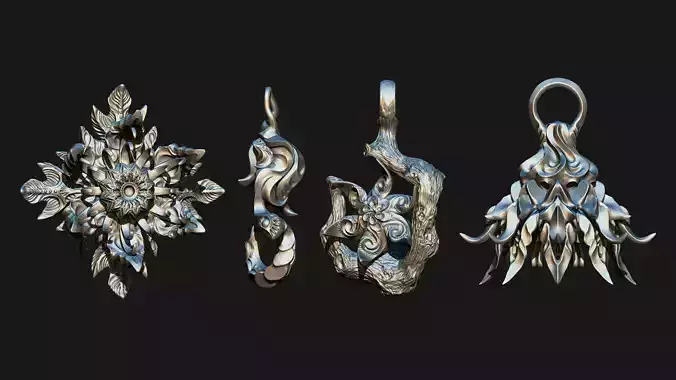 A Set of Flowers 3D Model Collection