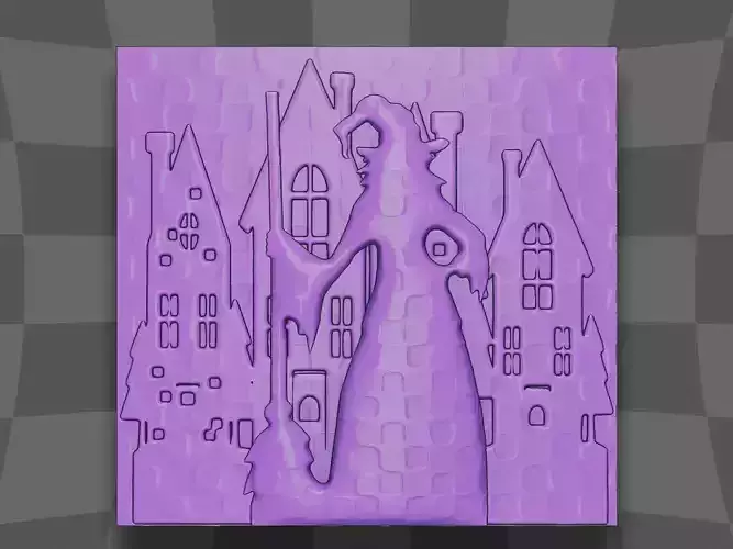 The Witcher holding besom 3D print model