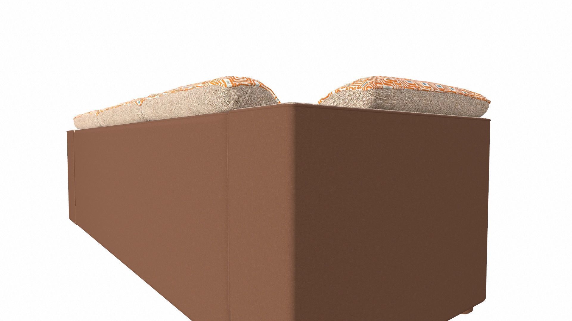 Three Seater Sofa Low-poly 3D model_6