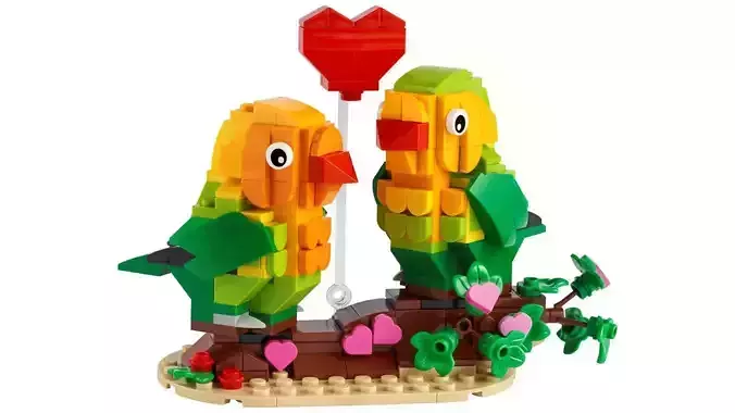 TwindBricks3D - 40522 Valentine Lovebirds