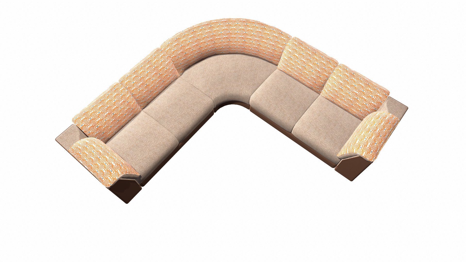 Two Plus Corner Low-poly 3D model_3