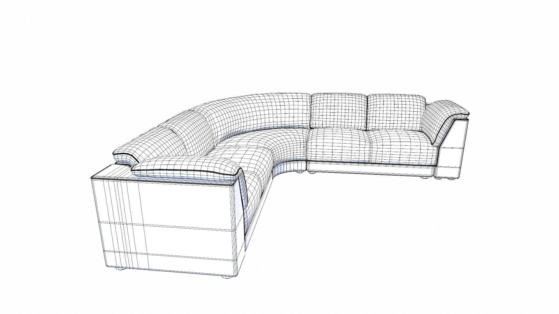 Two Plus Corner Low-poly 3D model_14