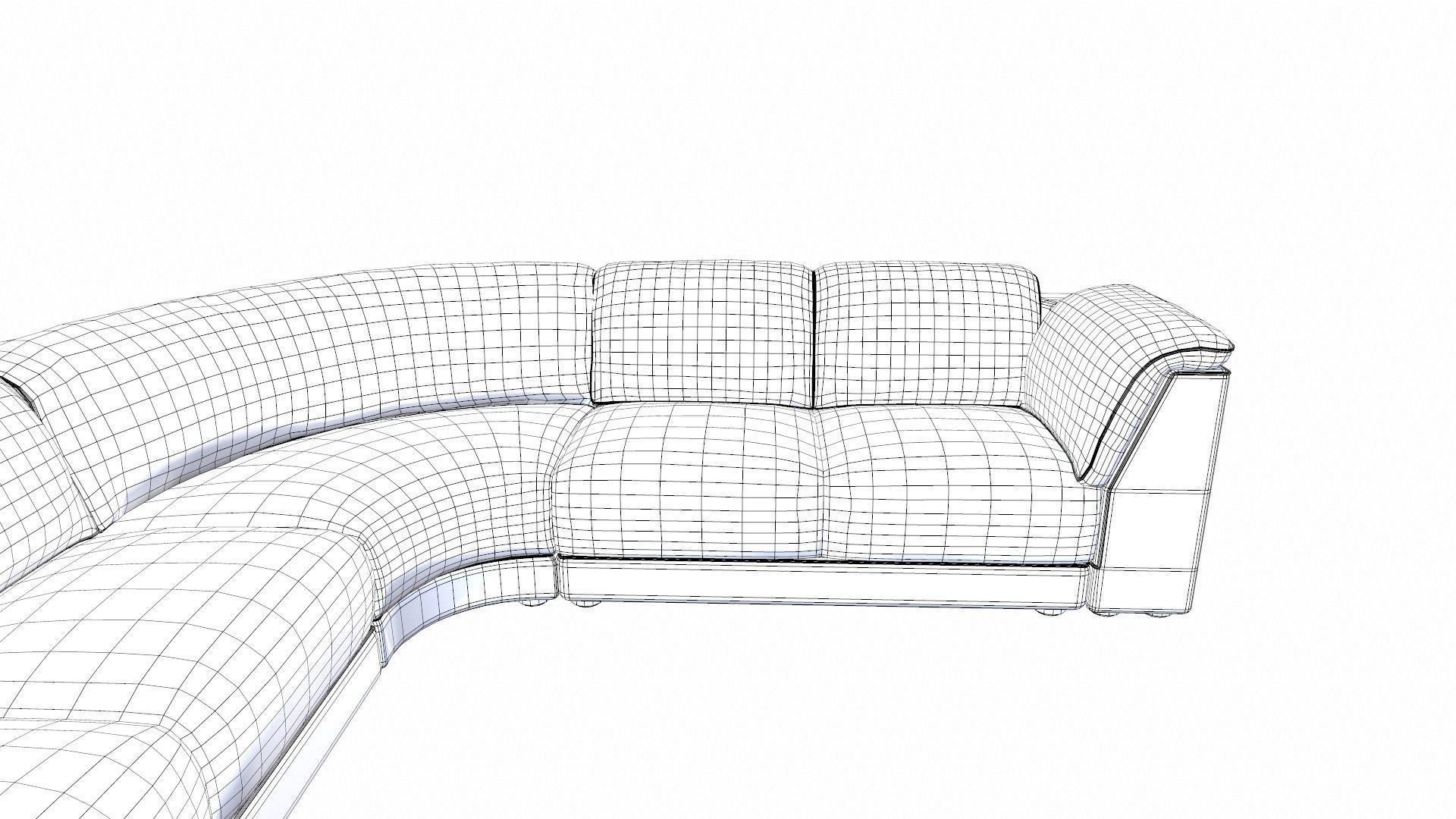 Two Plus Corner Low-poly 3D model_13