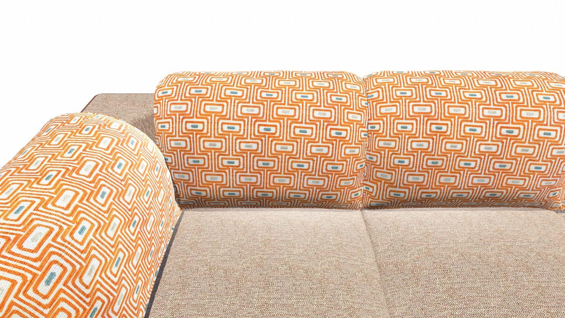 Two Plus Corner Low-poly 3D model_7