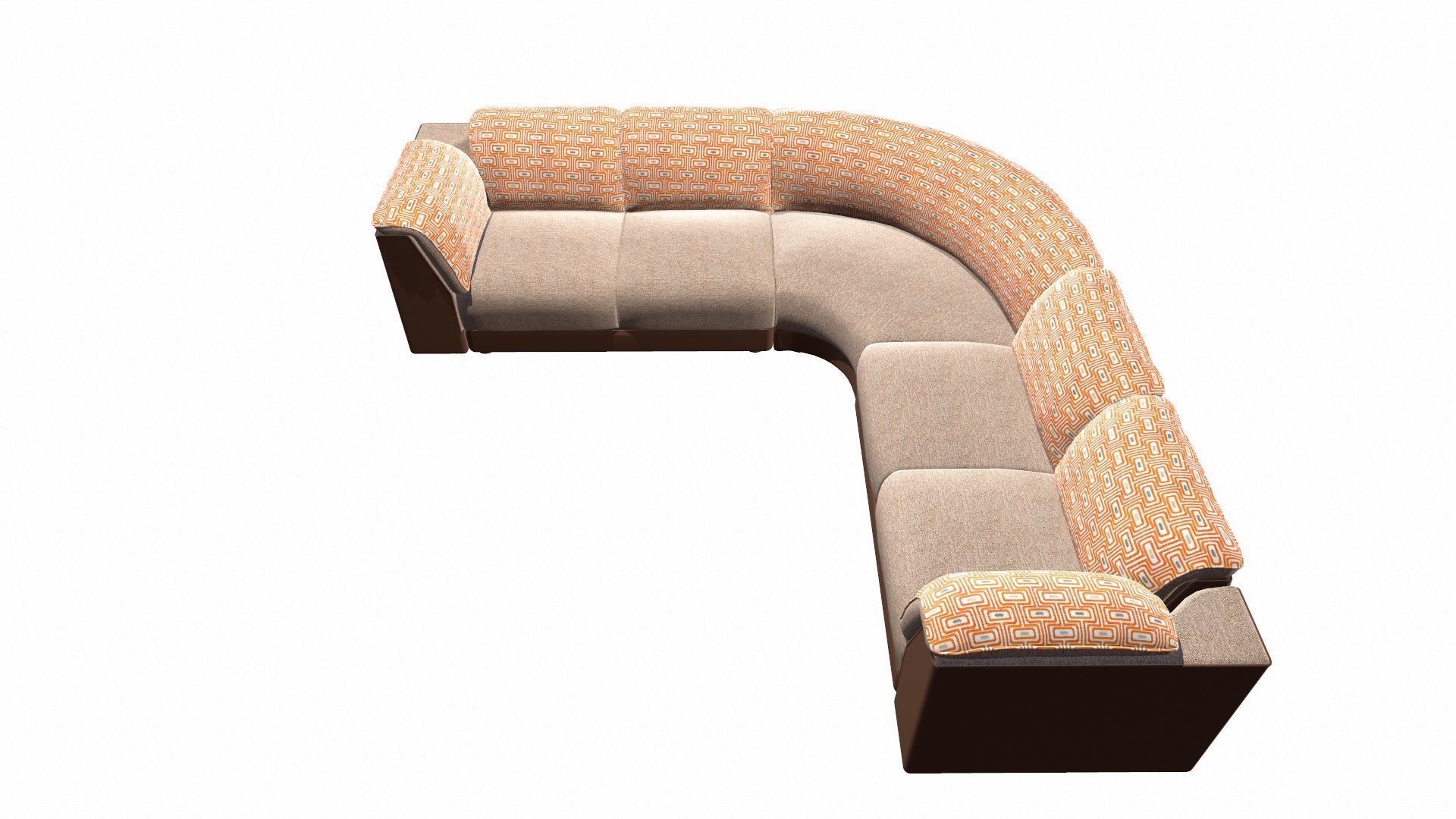 Two Plus Corner Low-poly 3D model_2