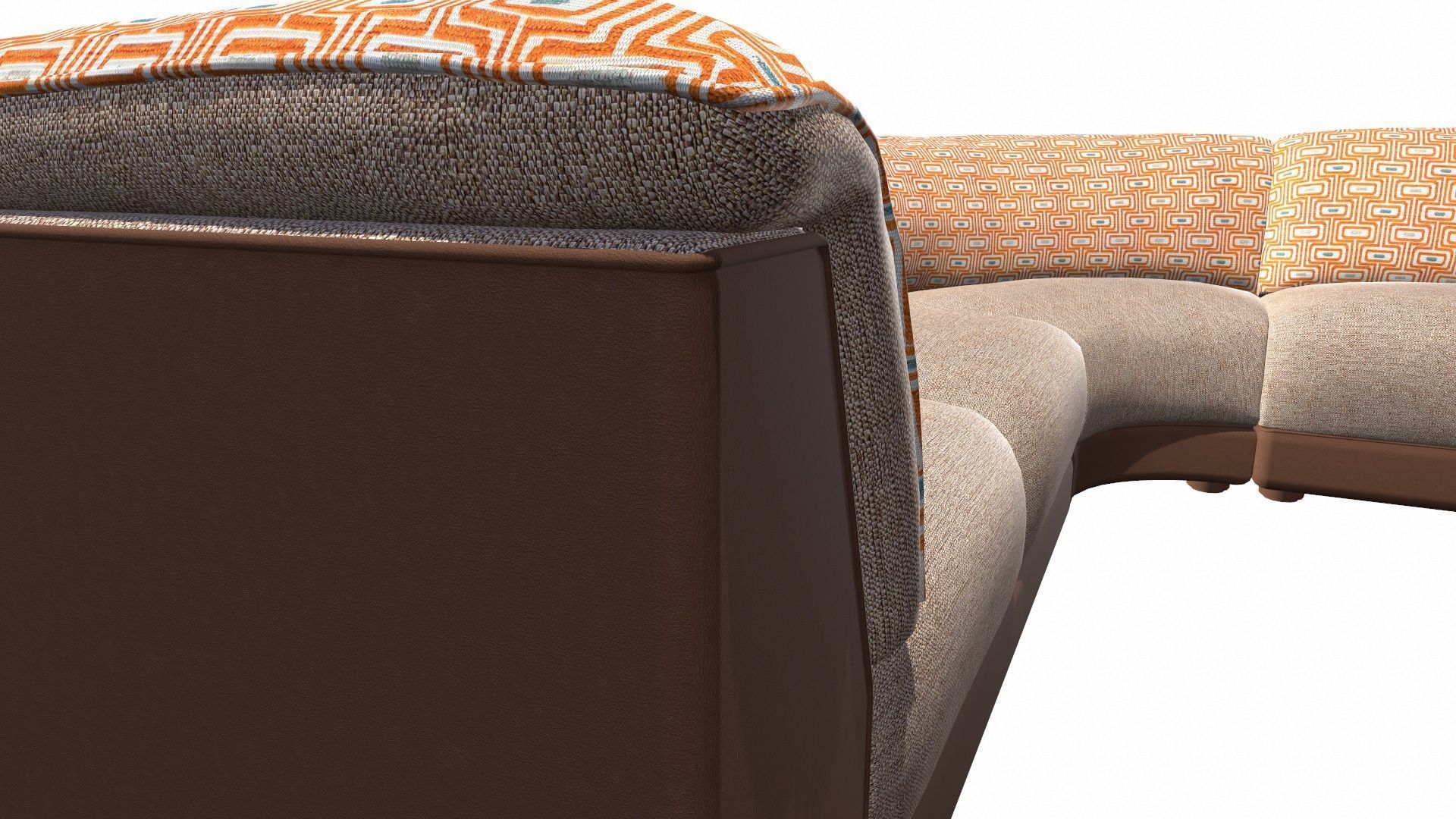 Two Plus Corner Low-poly 3D model_4