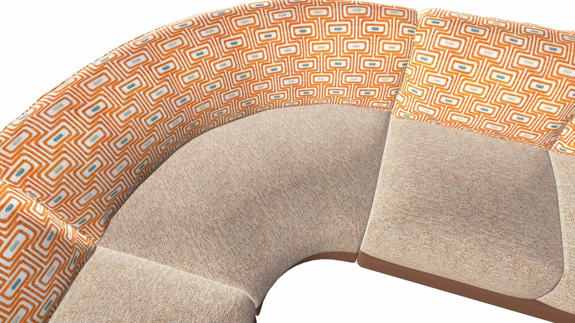 Two Plus Three Plus Corner Plus Lounge Low-poly 3D model_3