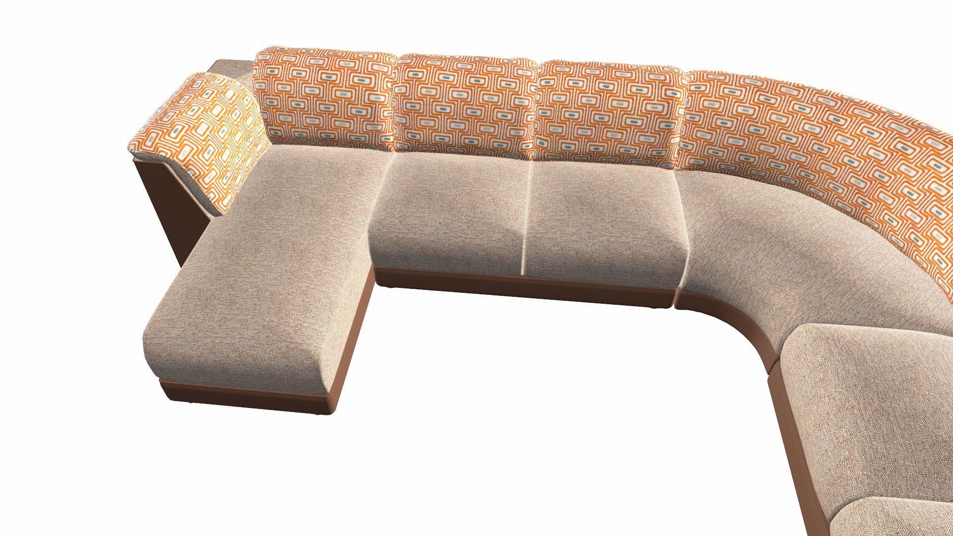 Two Plus Three Plus Corner Plus Lounge Low-poly 3D model_6