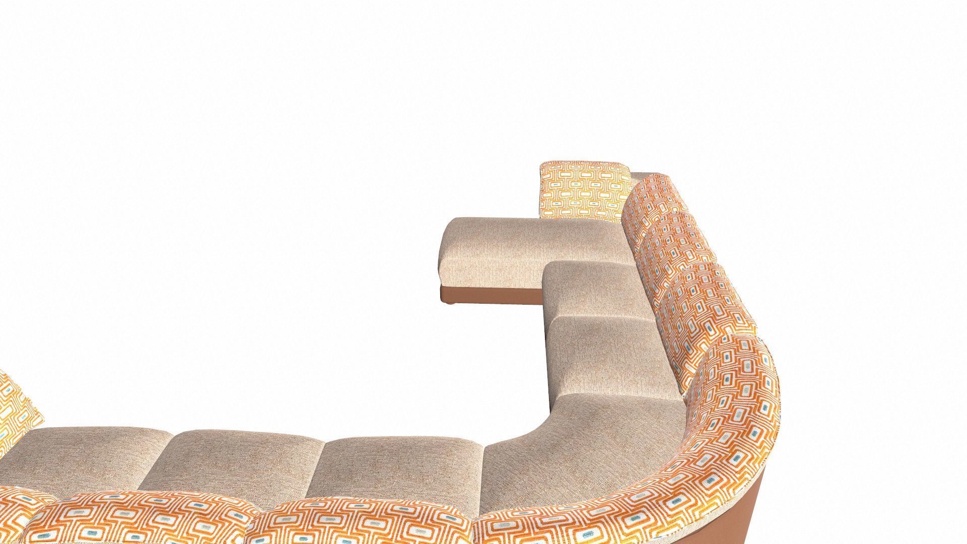 Two Plus Three Plus Corner Plus Lounge Low-poly 3D model_7