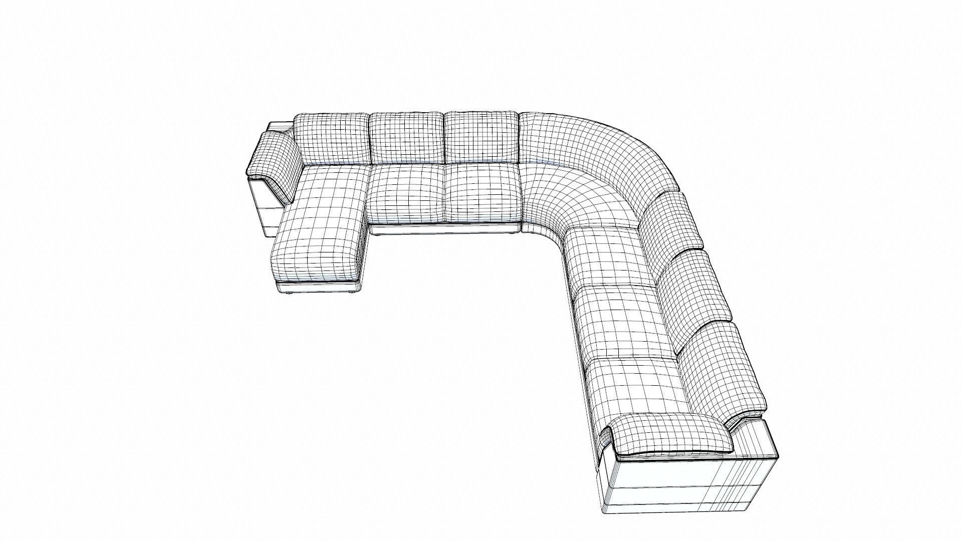 Two Plus Three Plus Corner Plus Lounge Low-poly 3D model_10