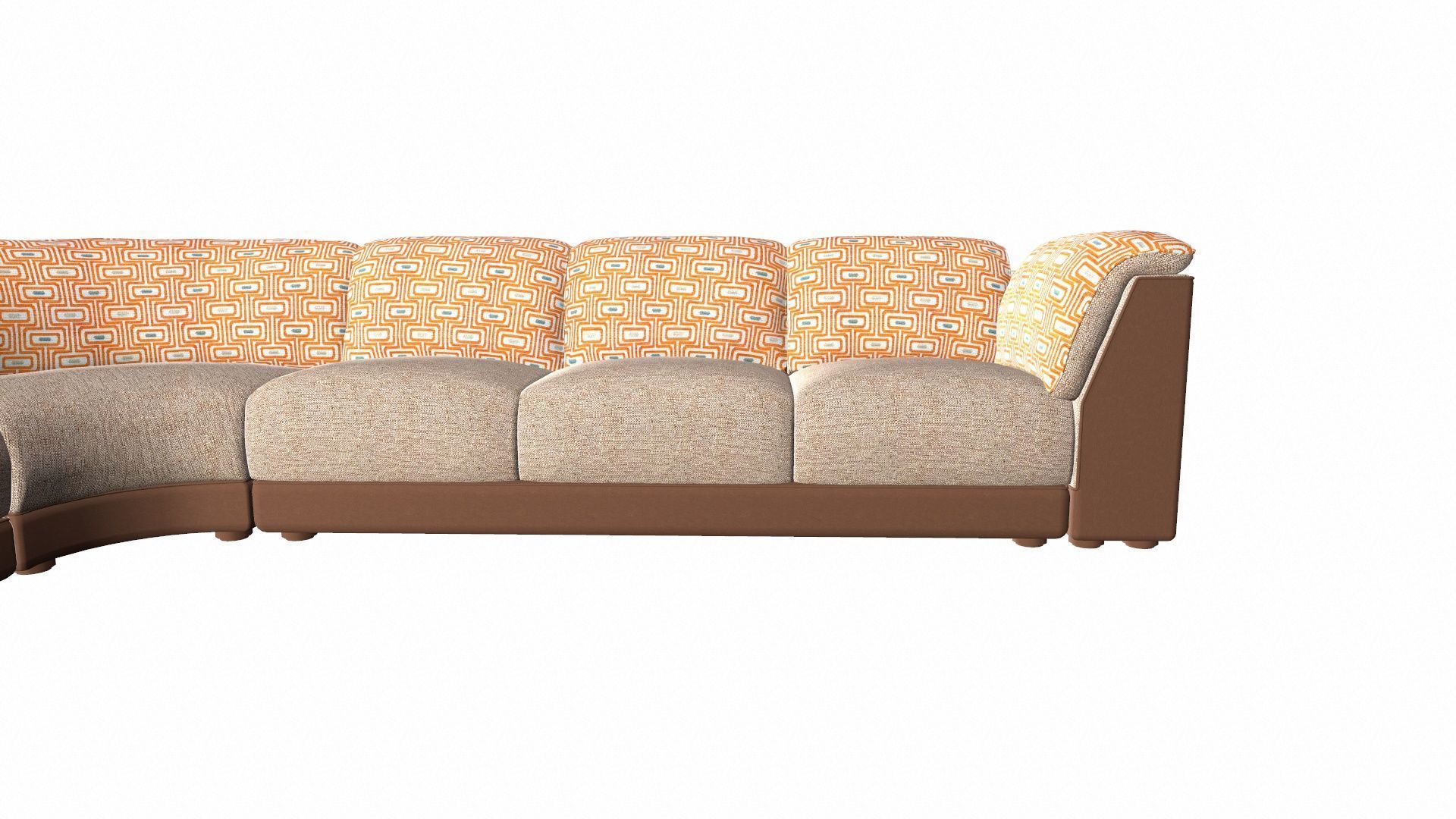 Two Plus Three Plus Corner Plus Lounge Low-poly 3D model_5