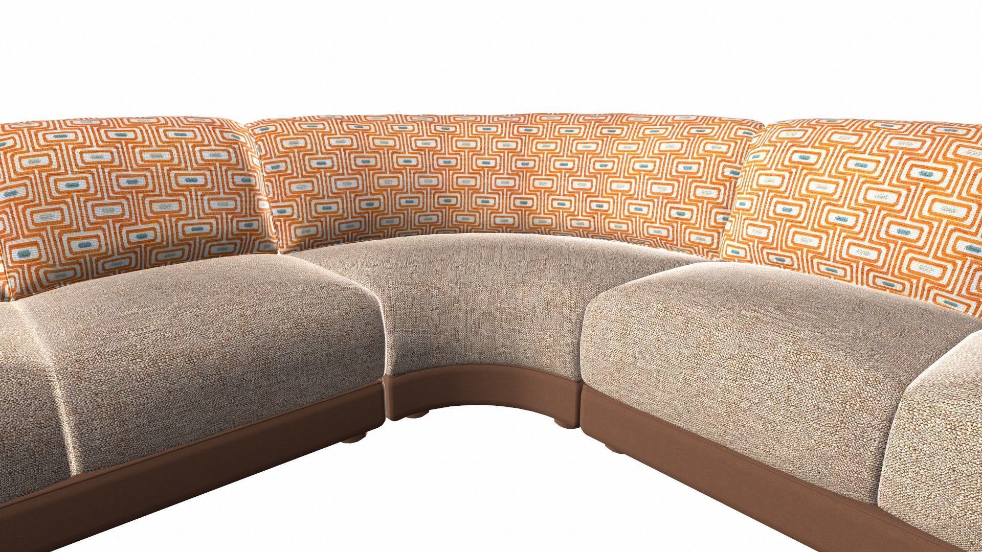 Two Plus Three Plus Corner Plus Lounge Low-poly 3D model_4