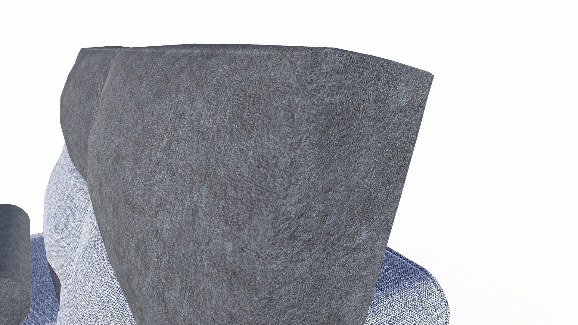 TWO SEATER MODULAR SOFA Low-poly 3D model_10