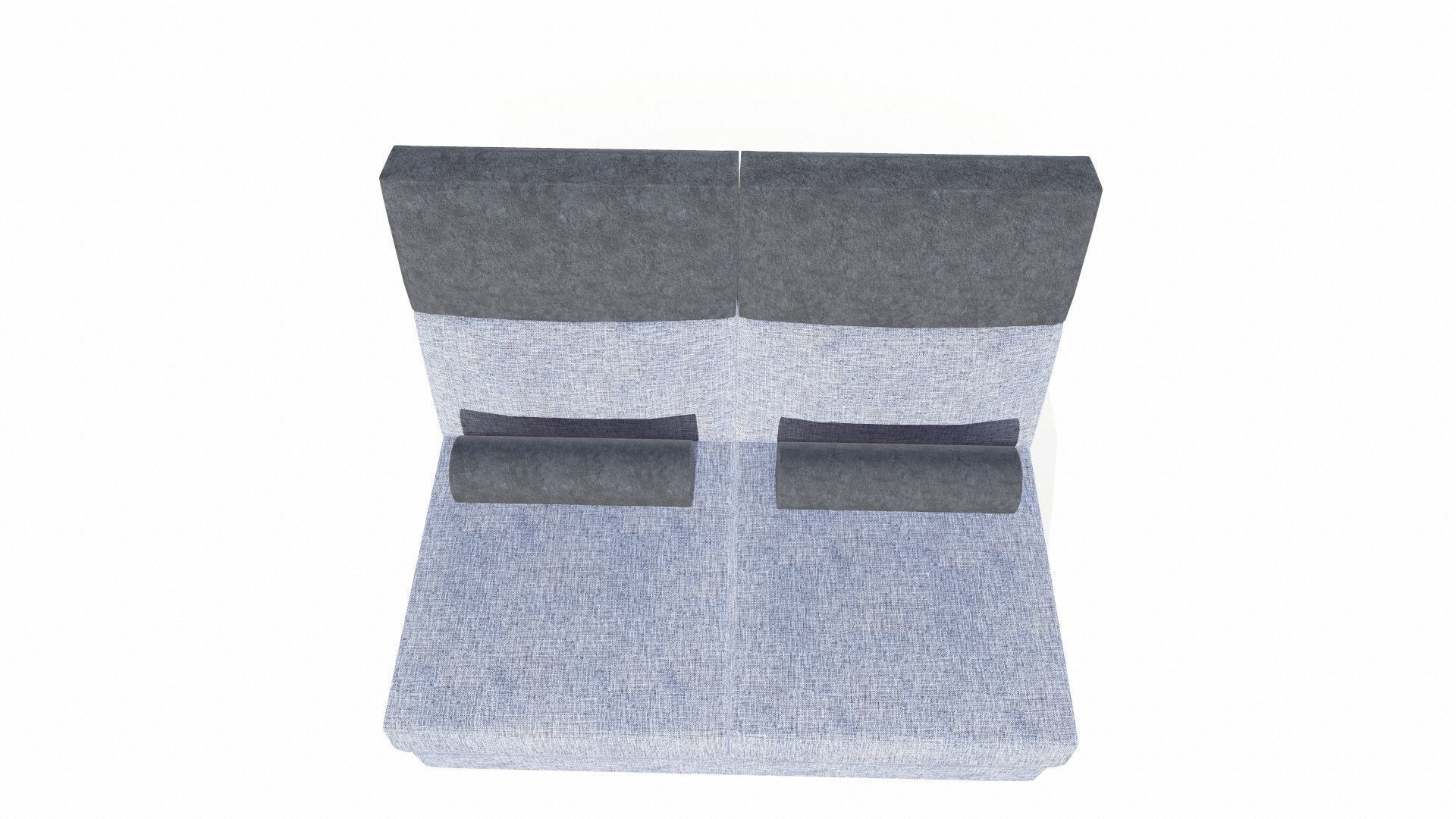 TWO SEATER MODULAR SOFA Low-poly 3D model_11