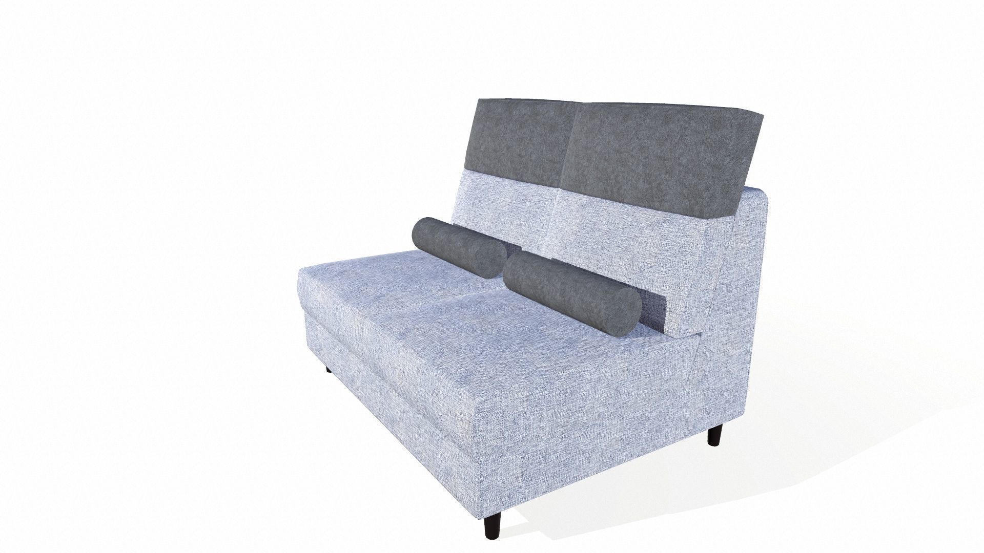 TWO SEATER MODULAR SOFA Low-poly 3D model_7