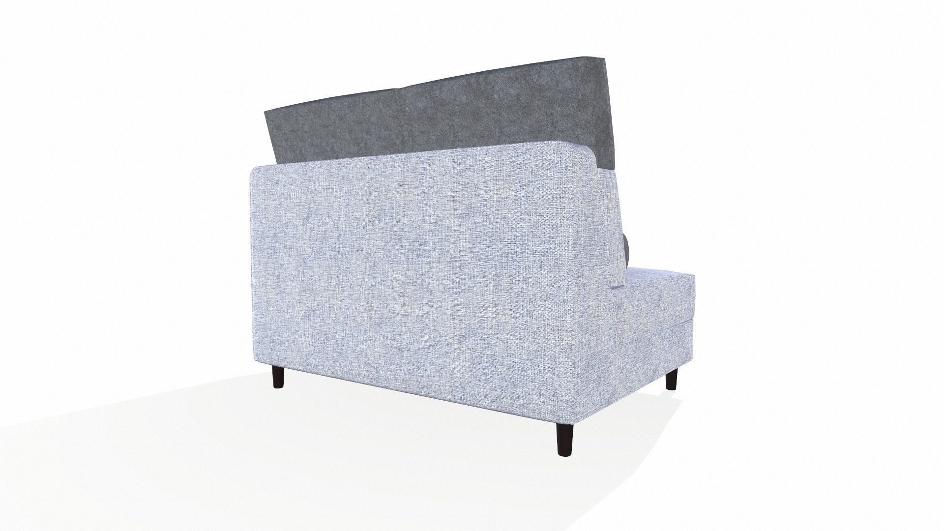 TWO SEATER MODULAR SOFA Low-poly 3D model_4