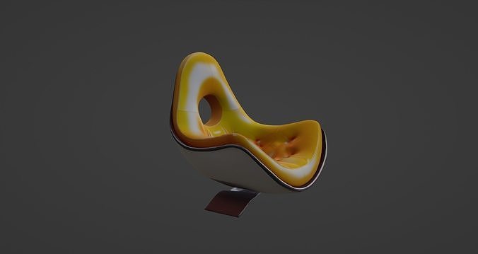 Futuristic Modern Armchair Design 3D model 6