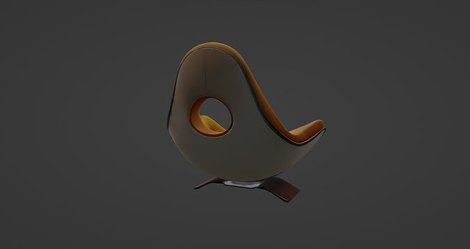 Futuristic Modern Armchair Design 3D model 7