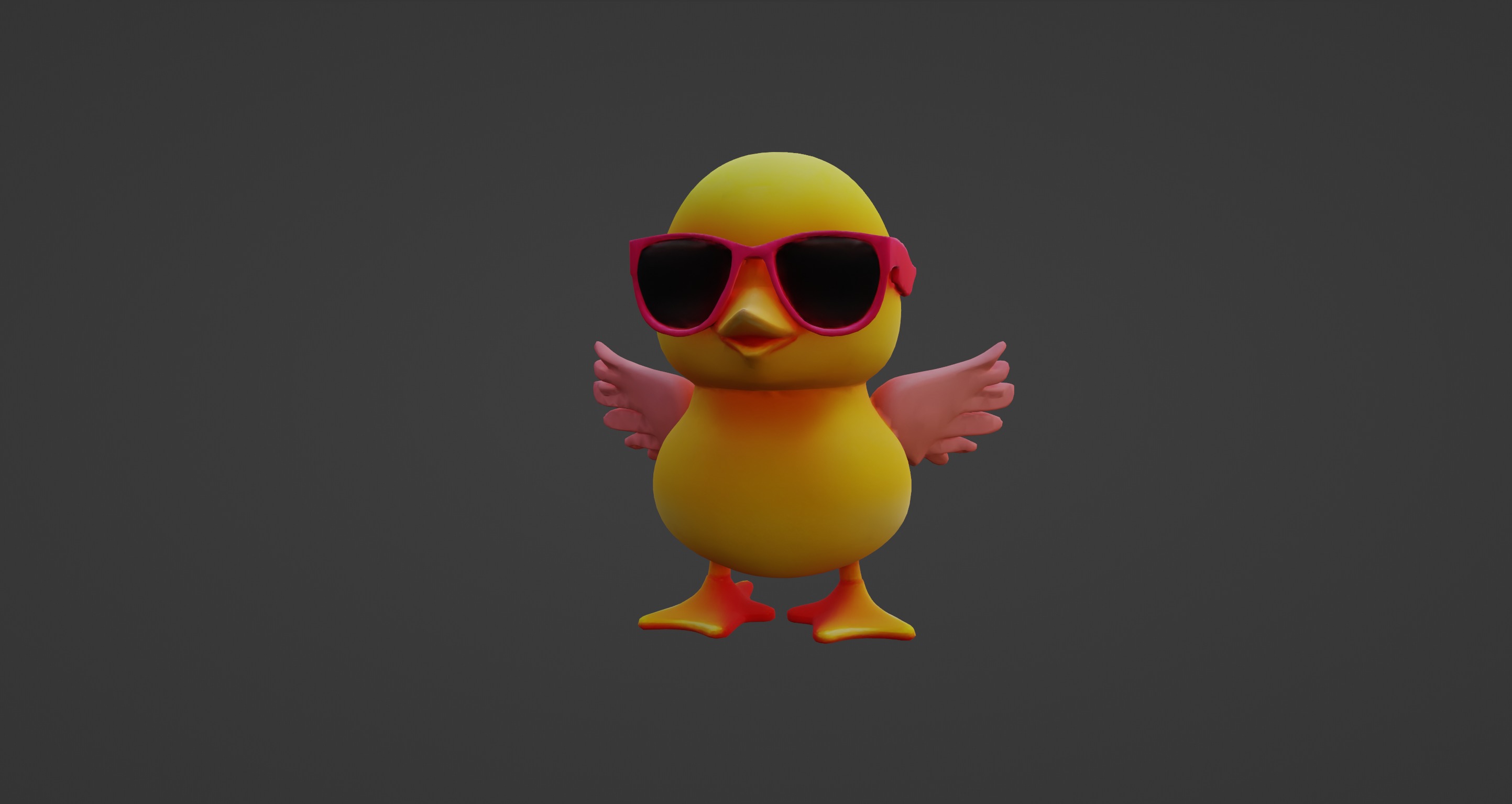 Cool Chick with Sunglasses - 3D Character Model 3D model_2