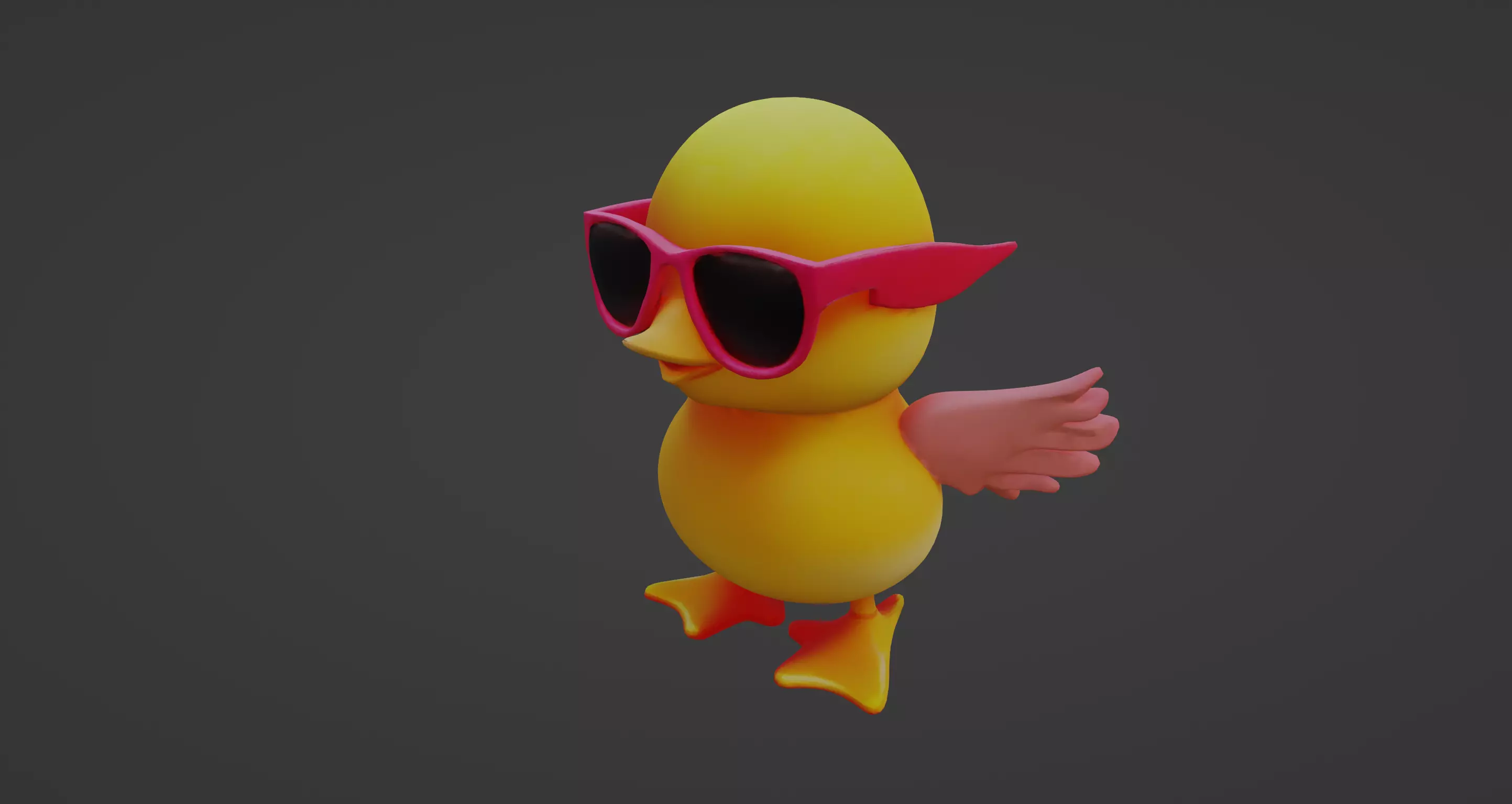 Cool Chick with Sunglasses - 3D Character Model 3D model_0