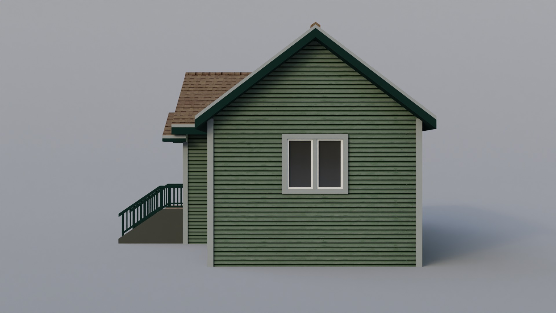 Low Poly house 13 Low-poly 3D model_5