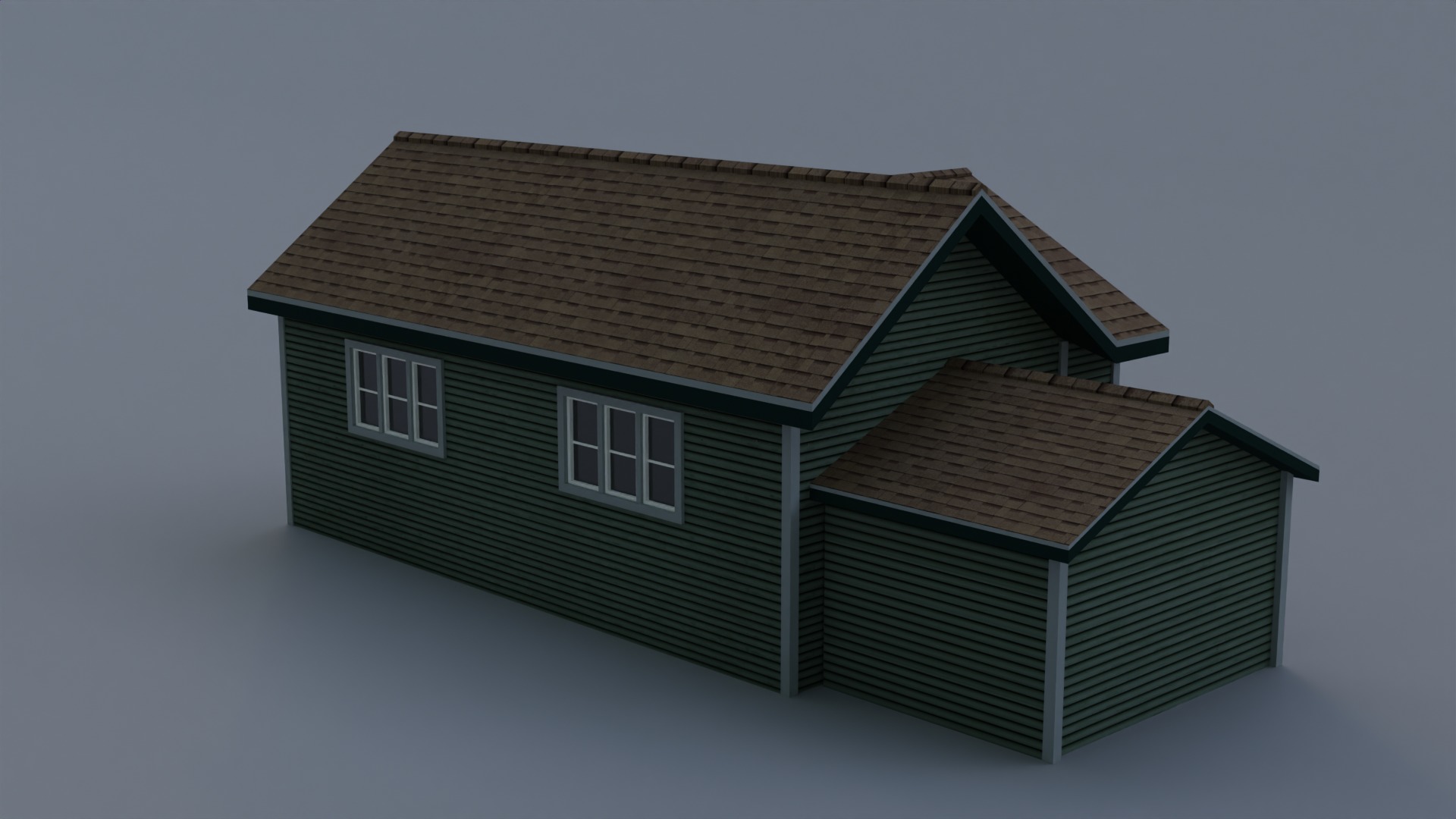 Low Poly house 13 Low-poly 3D model_7
