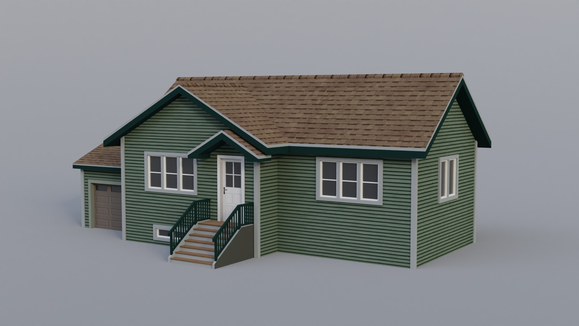 Low Poly house 13 Low-poly 3D model_2