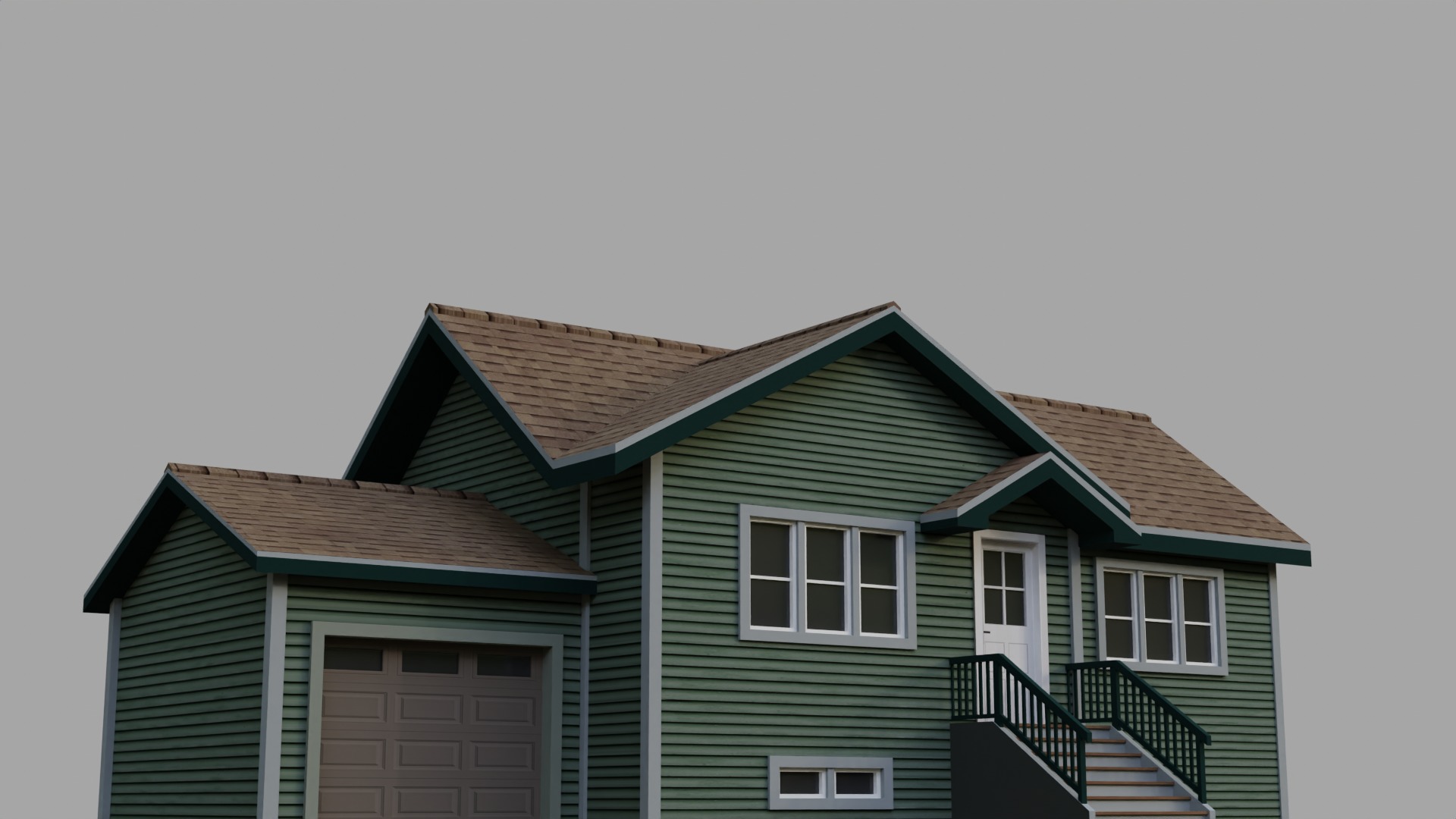 Low Poly house 13 Low-poly 3D model_3