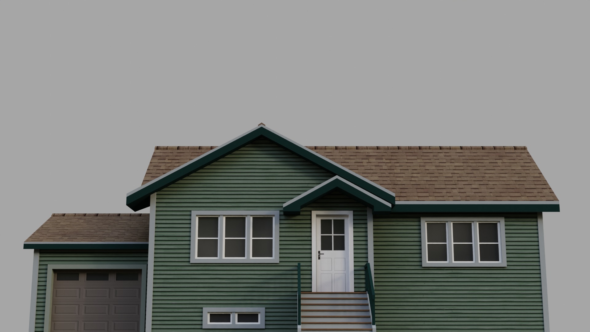 Low Poly house 13 Low-poly 3D model_4