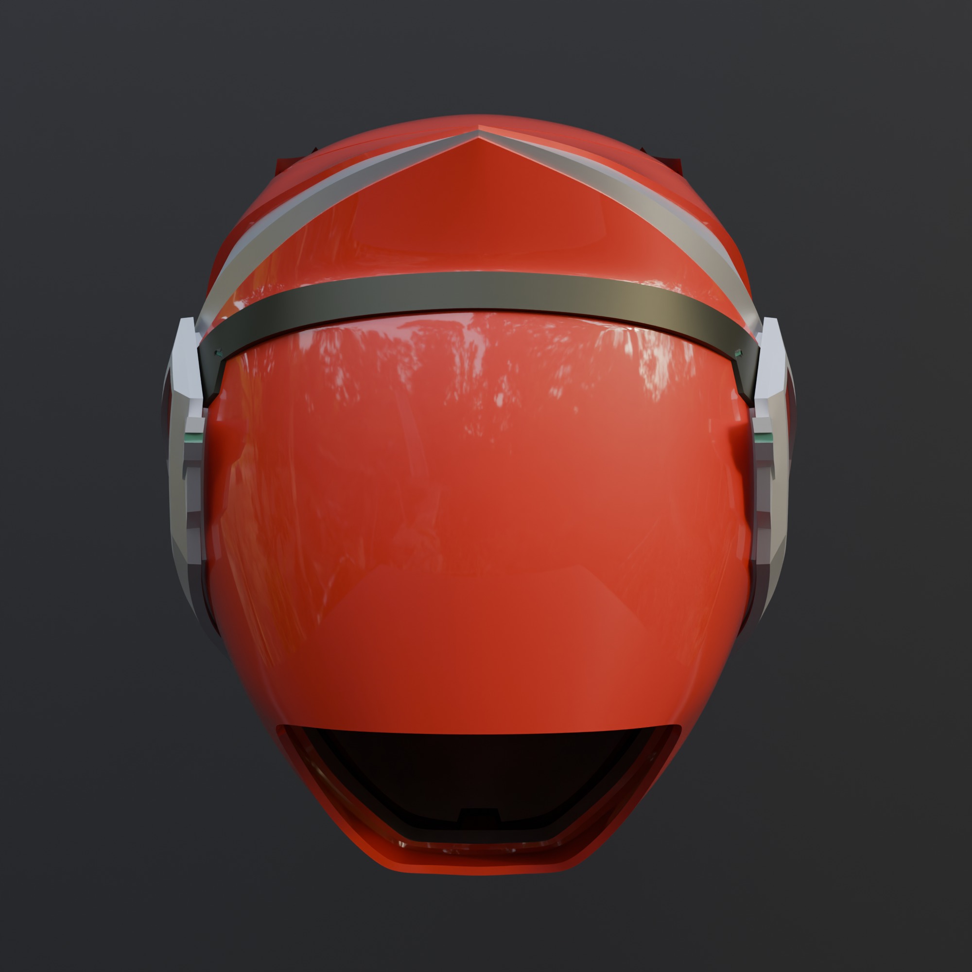STL Fireball Booster Premier Deka Red Helmet SPD Power Rangers 3D print model_3