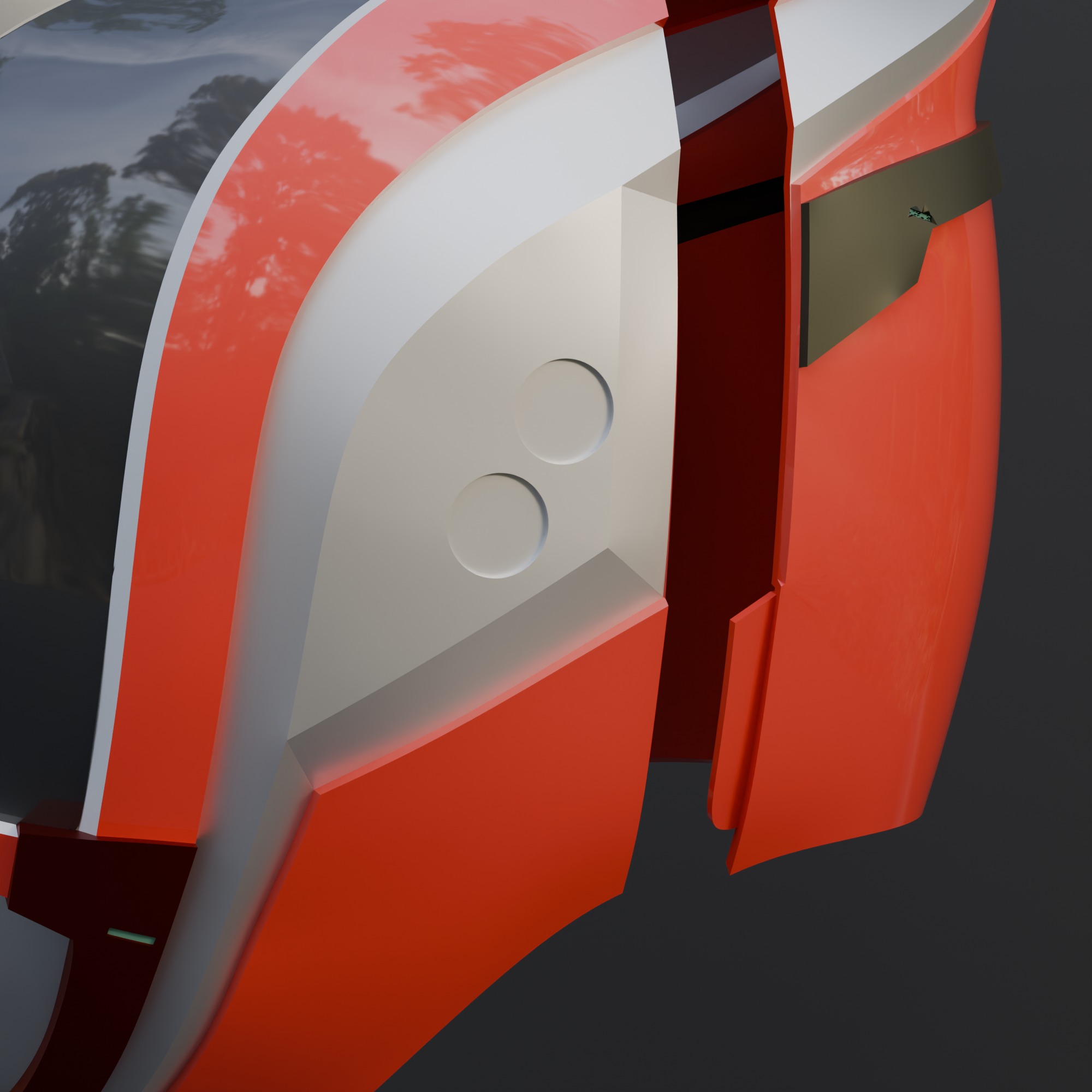 STL Fireball Booster Premier Deka Red Helmet SPD Power Rangers 3D print model_5