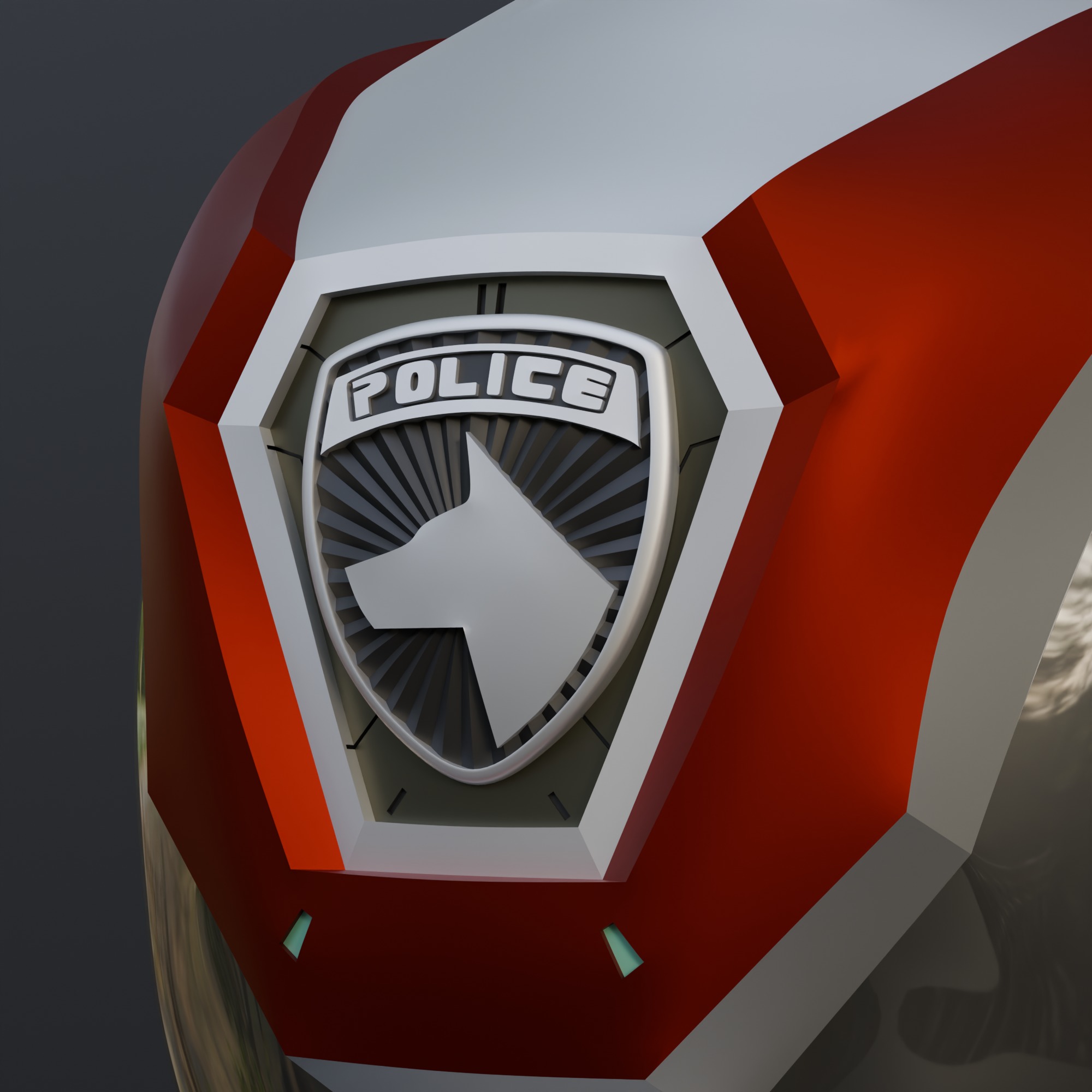 STL Fireball Booster Premier Deka Red Helmet SPD Power Rangers 3D print model_4