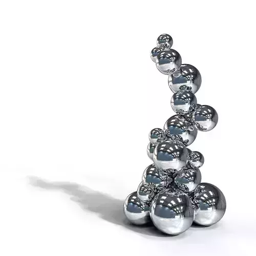 Christmas tree made of stainless steel balls