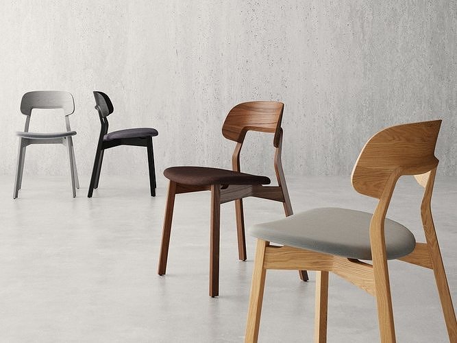 Nonoto Chair Upholstered Seat 3D model