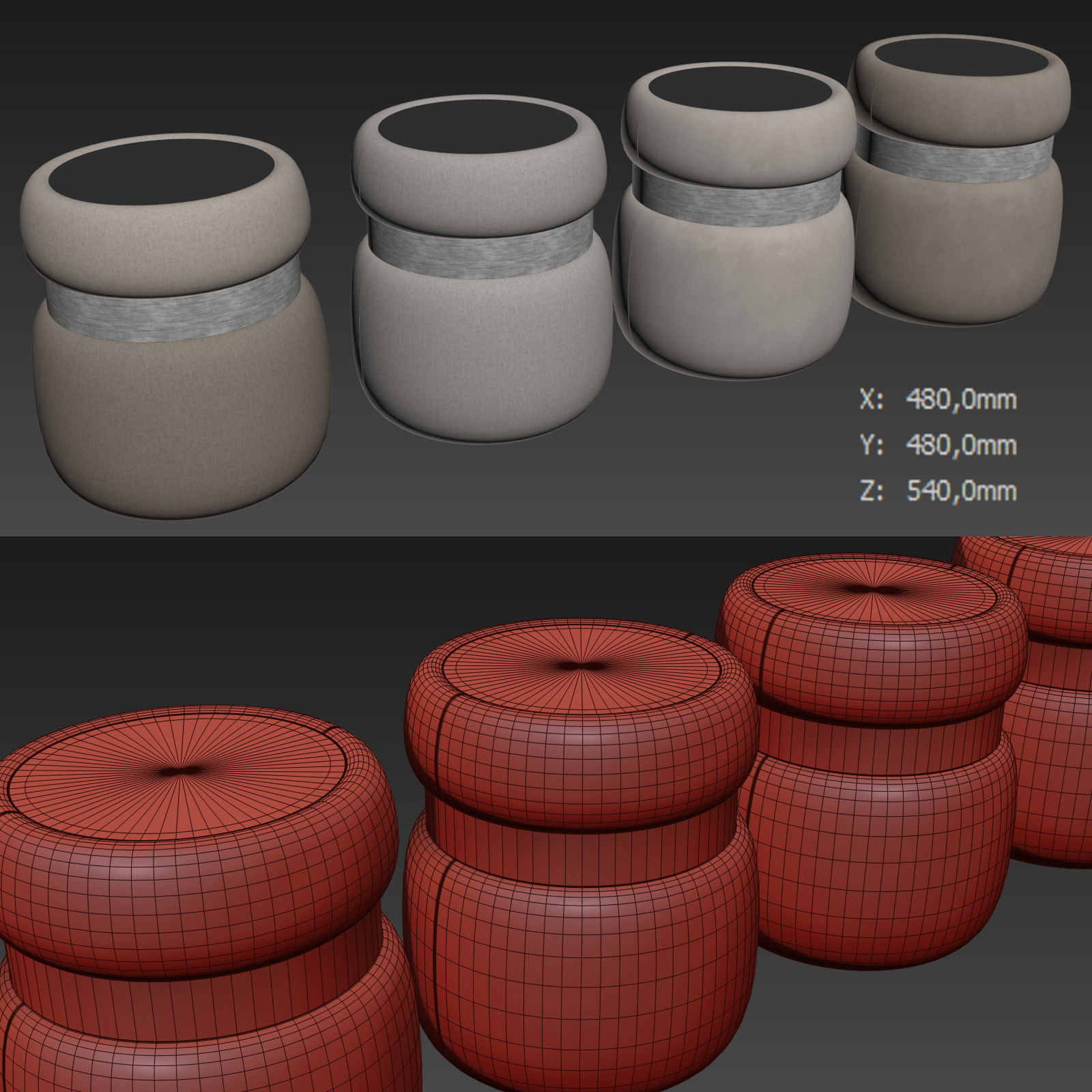 Azur Bedside Table By Colunex 3D model_4