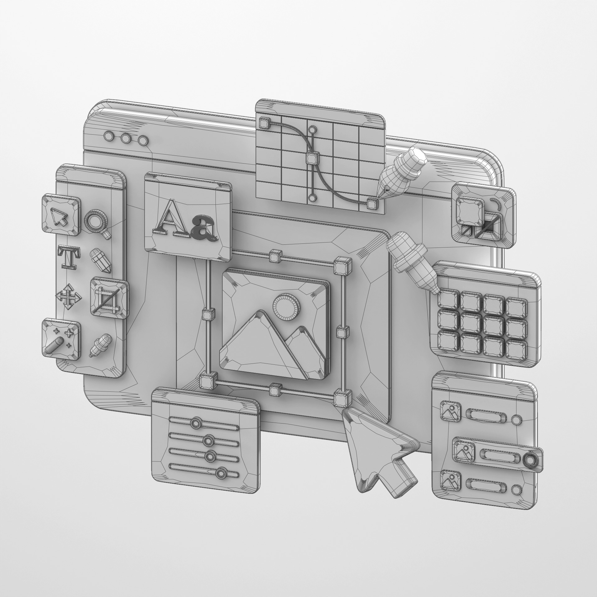 UI Picture Design 3D model_5